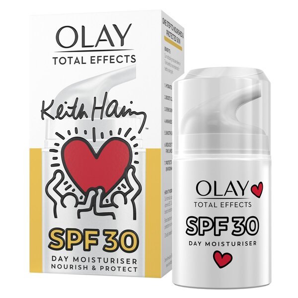 „Olay Total Effects 7-in-1“ SPF30 dieninis kremas, skirtas menininkams, Keith Haring, 50 ml