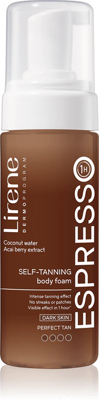Lirene Perfect Tan Bräunungsschaum für dunkle Hauttöne, für Gesicht und Körper