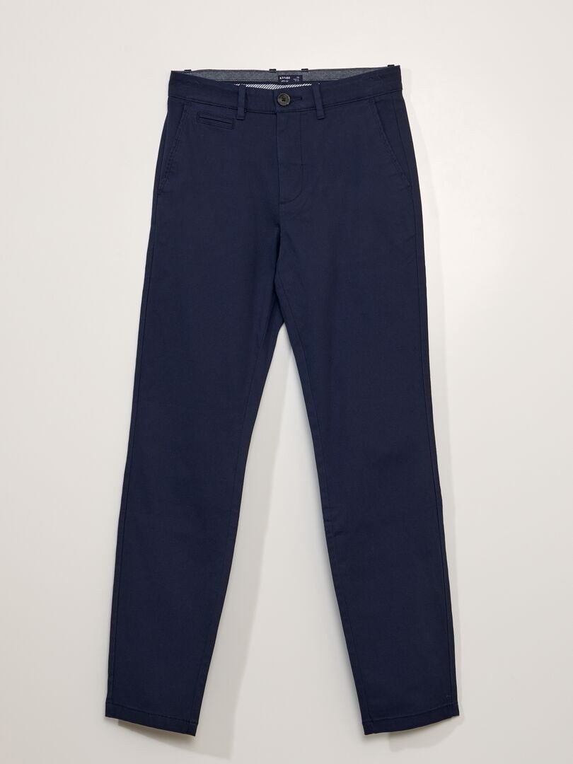 Calça chino de sarja - PRETA