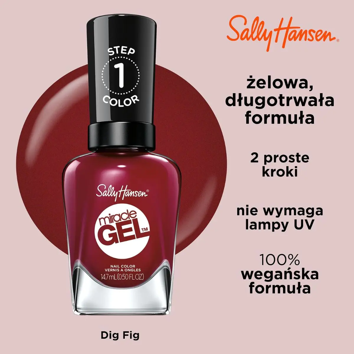 Sally Hansen Miracle Gel Lakier do paznokci, 440