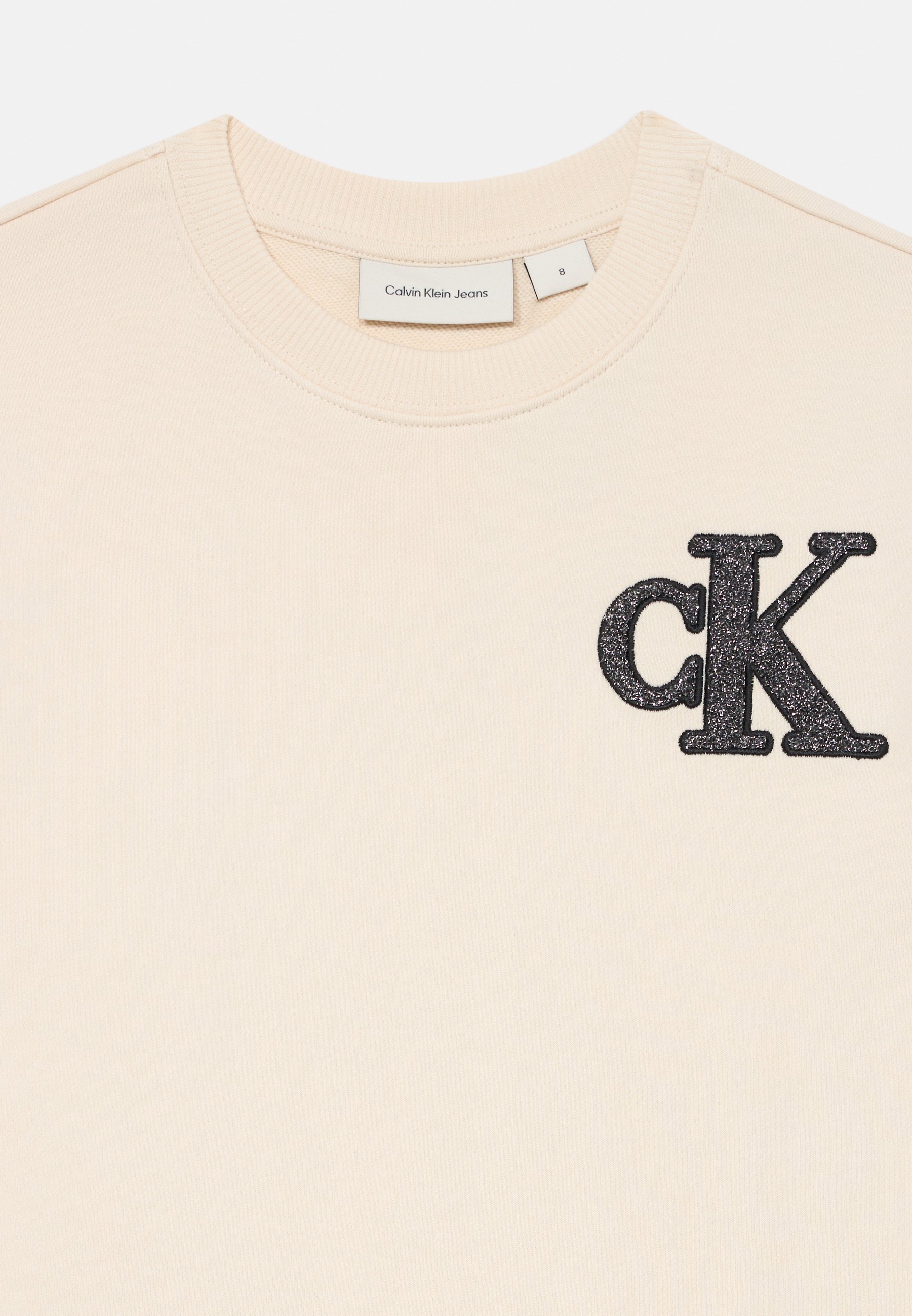 Calvin Klein Jeans MONOGRAM JURK - Dagjurk - wit grijs