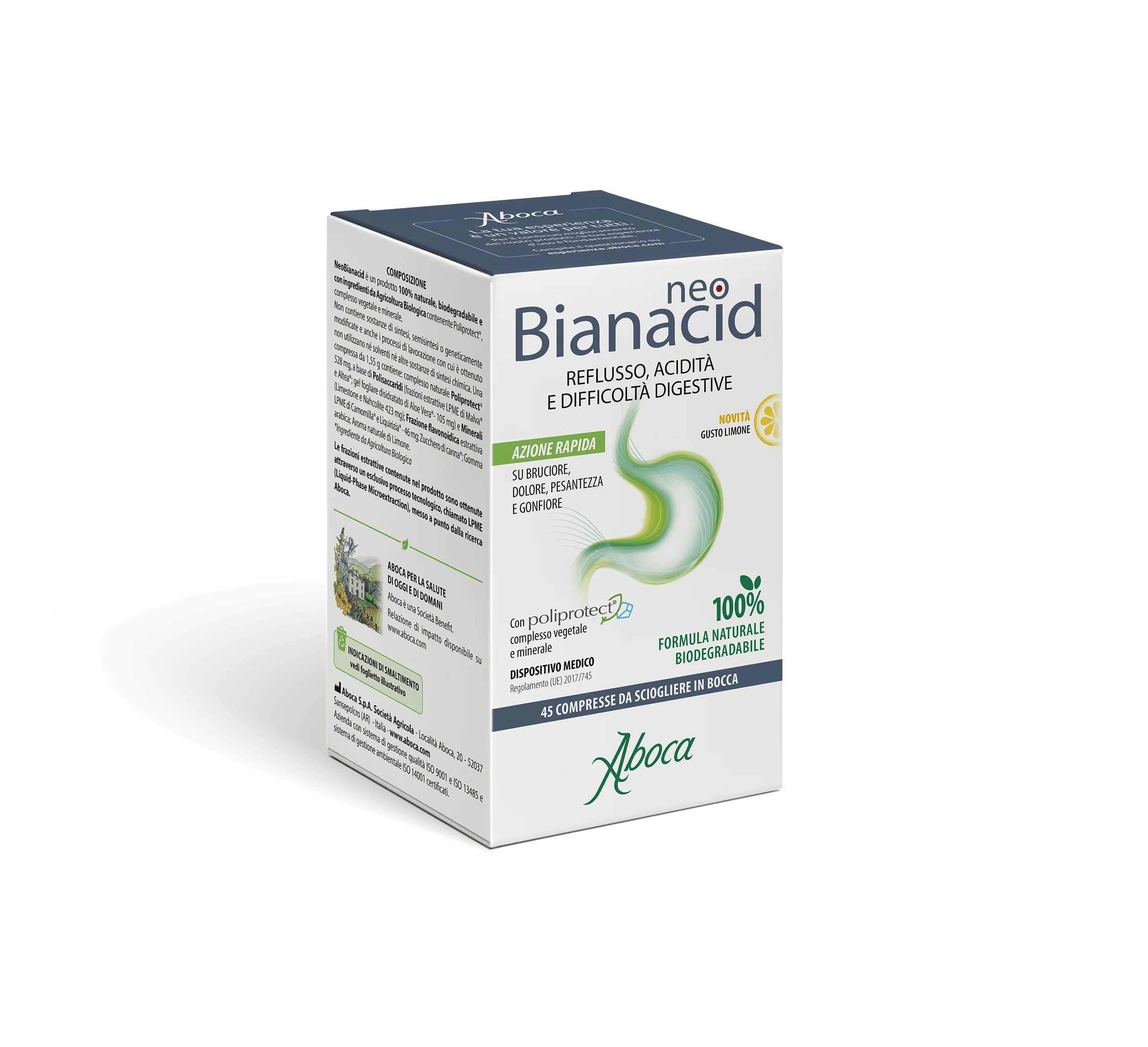 ABOCA Neobianacid 45 comprimés Citron Problèmes digestifs