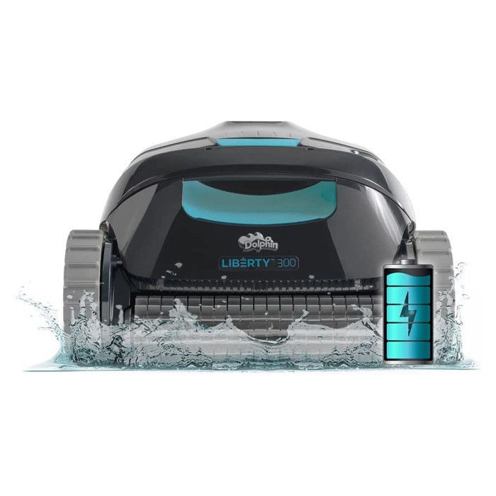 Robô elétrico sem fio Dolphin para piscinas, para limpeza de fundo, paredes e linha d'água - Liberty 300