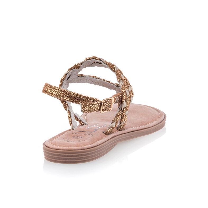 Braune Zehentrenner-Sandalen für Damen