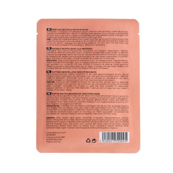 Masque revitalisant aux peptides Beautical