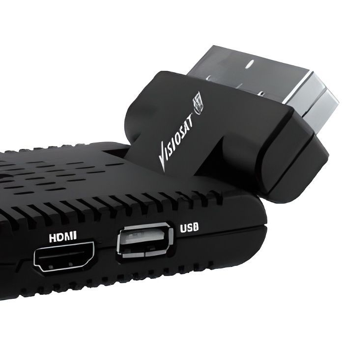HD DTT decoder - Visiosat - TVT100 HD - Compact - USB recording - HDMI and SCART