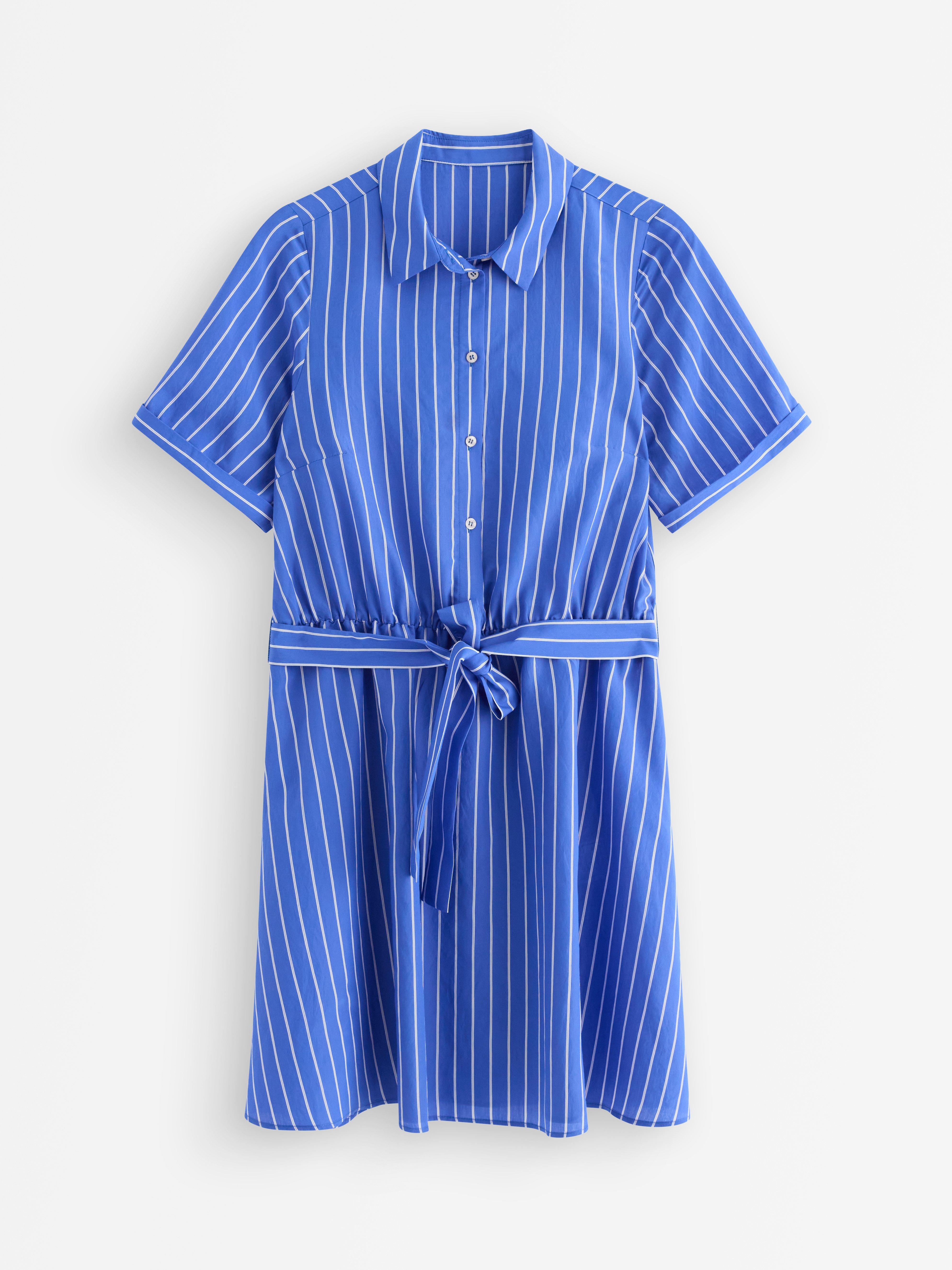 Gestreiftes Hemdkleid blau