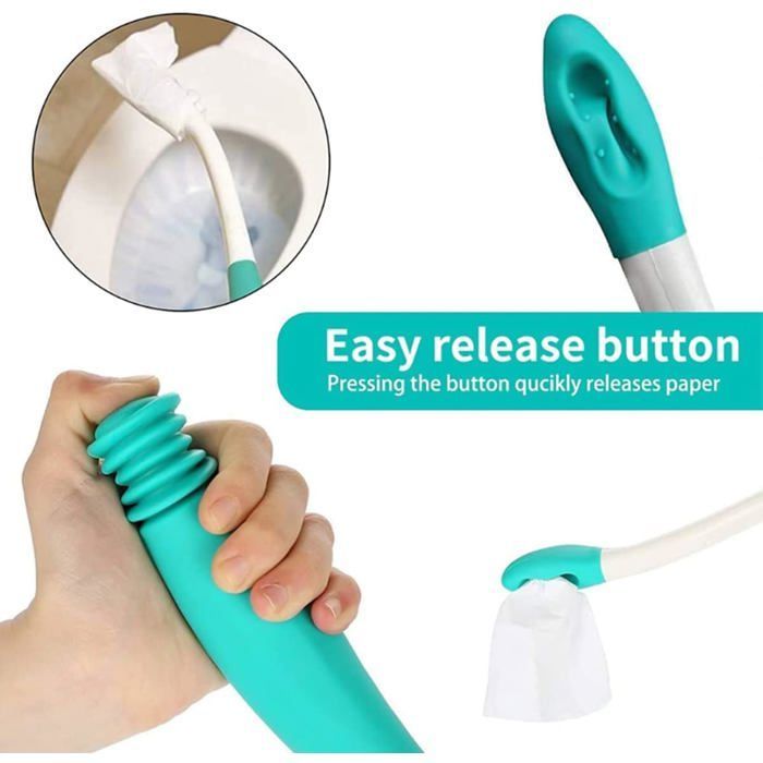 Essuie Fesse Aide aux Toilettes Pinces pour Papier Toilette,38cm Aides à La Toilette Outils Personnes pour âgées et Femme Enceinte