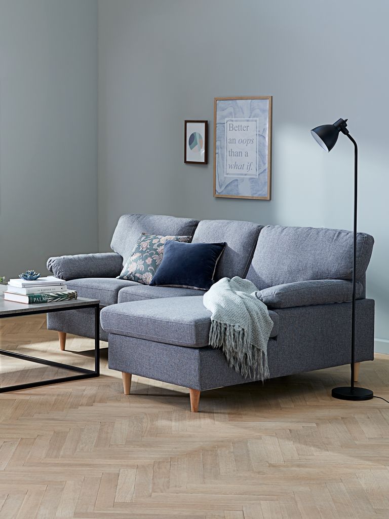 GEDVED Sofa s ležaljkom GEDVED siva