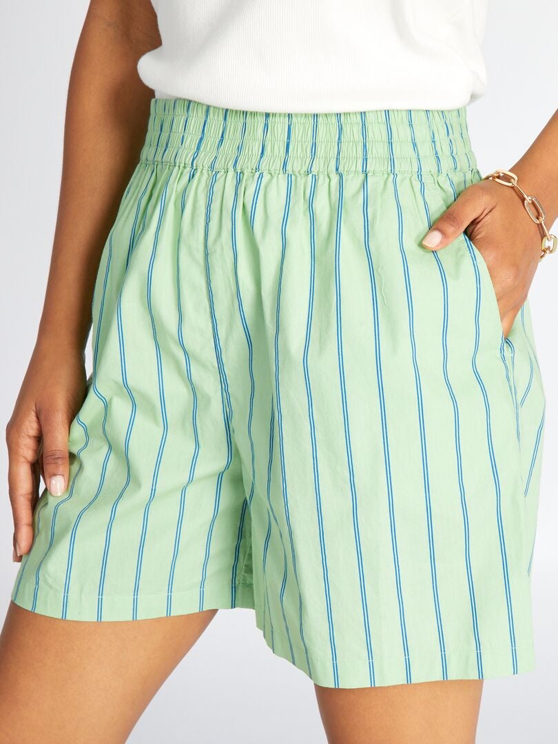 Poplin shorts - BLAUW