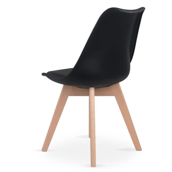 CATHERINA Stühle – Skandinavisch, Holz, Schwarz (4er-Set)