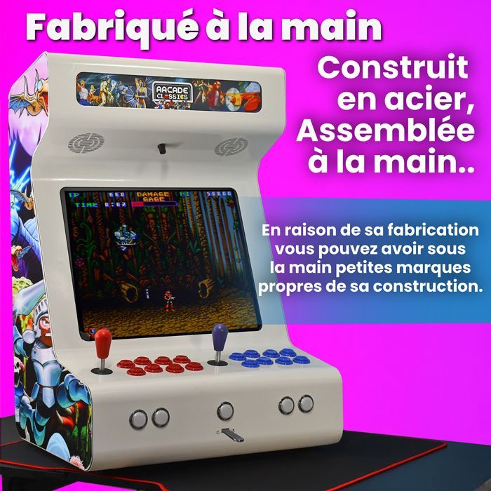 Máquina de Arcade Retrô - Branca - Console para Sala de Estar - Jogos Batocera Inclusos