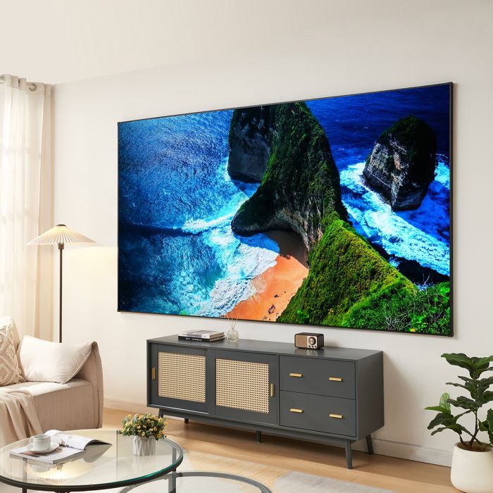 Väkhoga 120-tommer Full HD 4K 8K HDR vægmonteret projektionslærred - grå