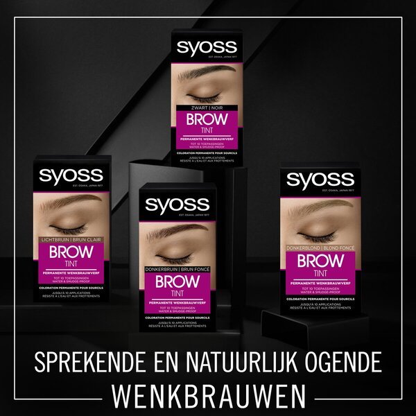 Syoss Browtint црна трајна боја за обрве