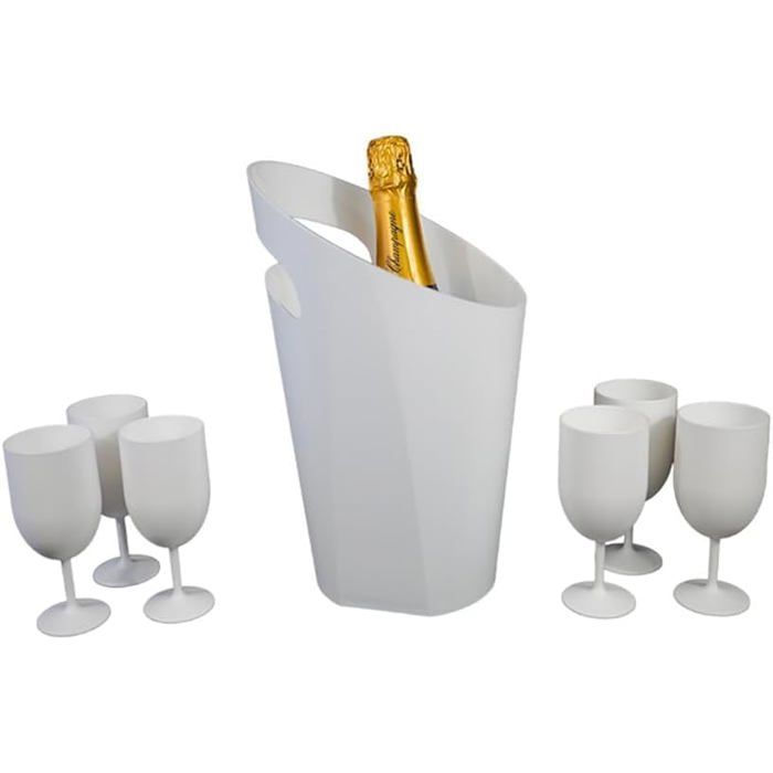 Verres à Vin Réutilisables Eco Cup 12cl (18cl à ras bord) MADE IN FRANCE - Fabriqué en en Polypropylène, VerreGivré Translucide24