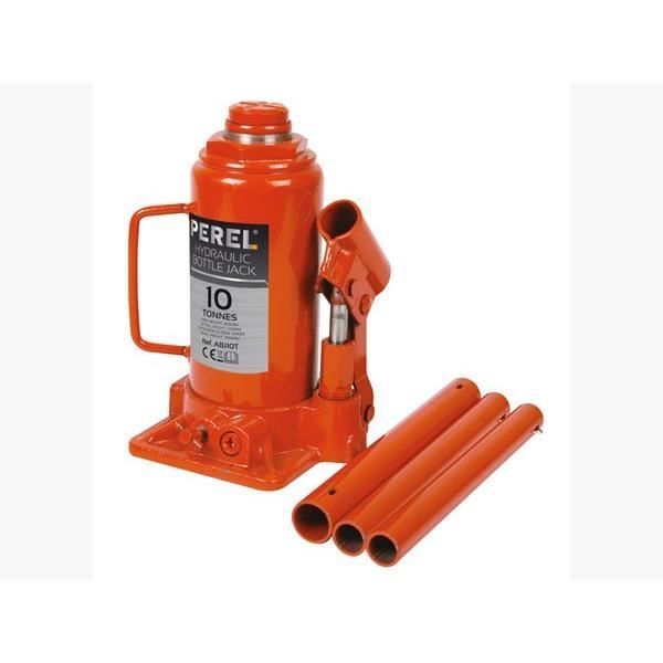 Macaco hidráulico - PEREL - 10T - Aço - Universal - Para carros