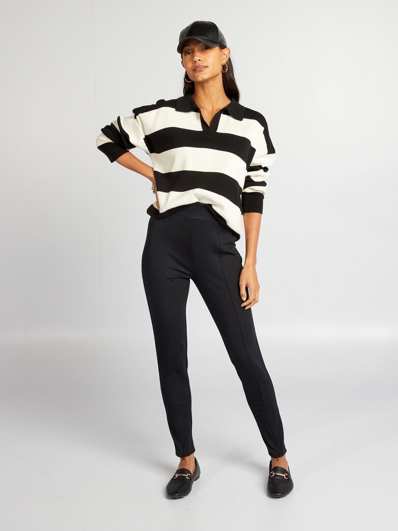 Leggings com costura milanesa - pretas