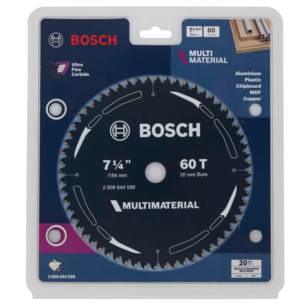 Disc de tăiere multifuncțional BOSCH TCT 184 mm 60 dinți – MULTIMATERIAL