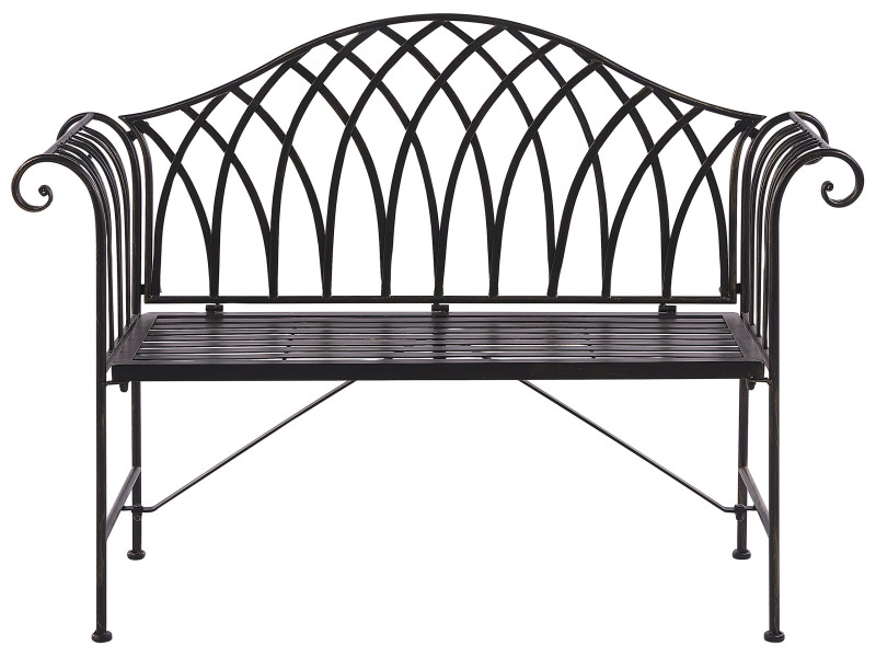 Ławka ogrodowa dwuosobowa 130x45 czarna