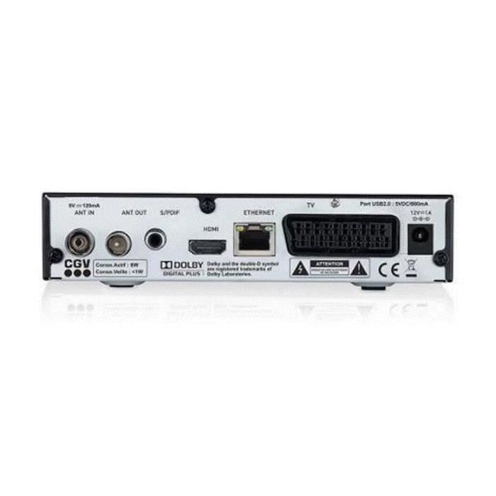 Decoder HD DTT - CGV - Etimo 2T-c - Doppio sintonizzatore - Registrazione simultanea - Compatibile con MPEG-4