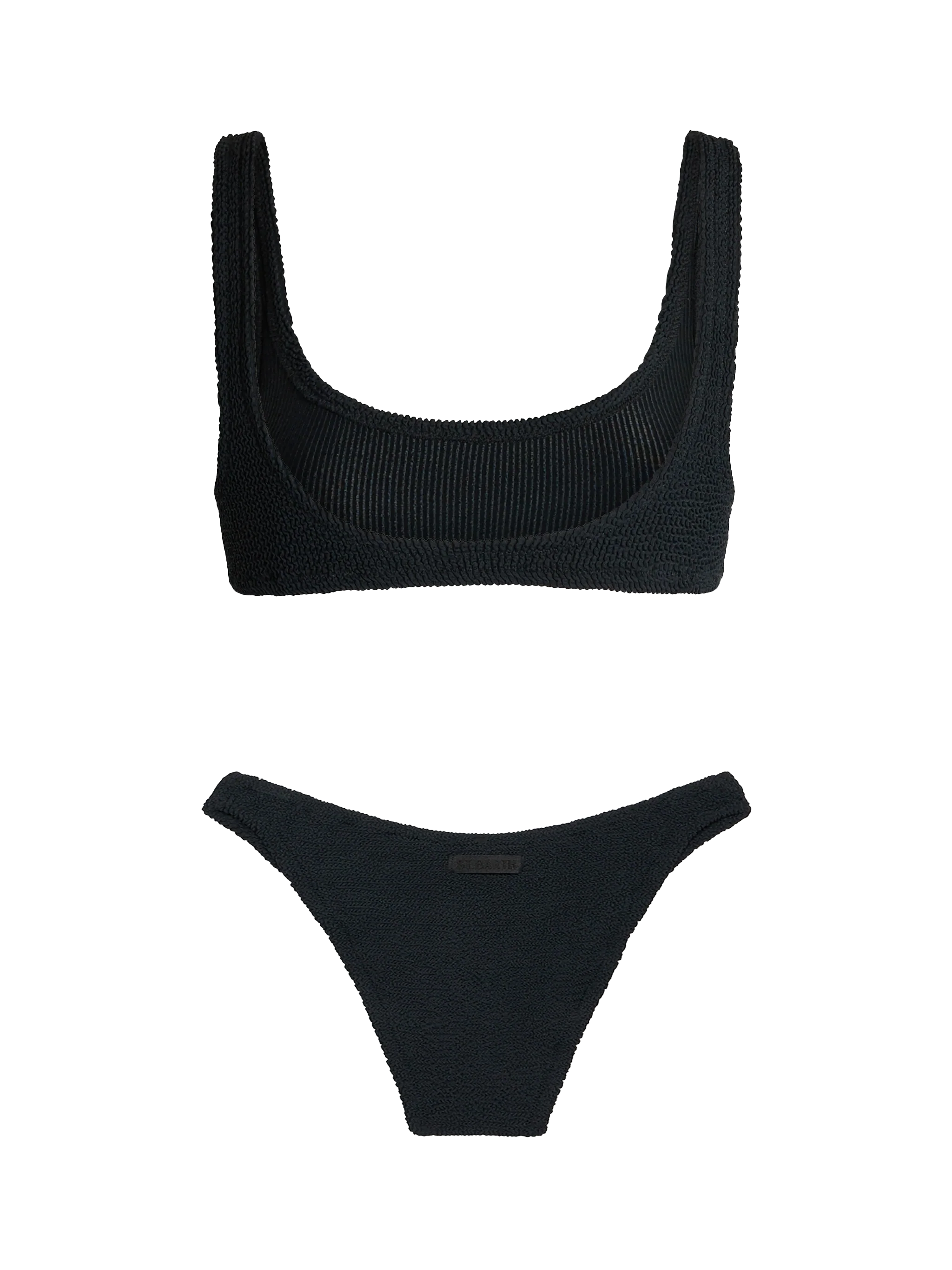 Bikini da donna a bralette classico nero crinkle Naima Elise