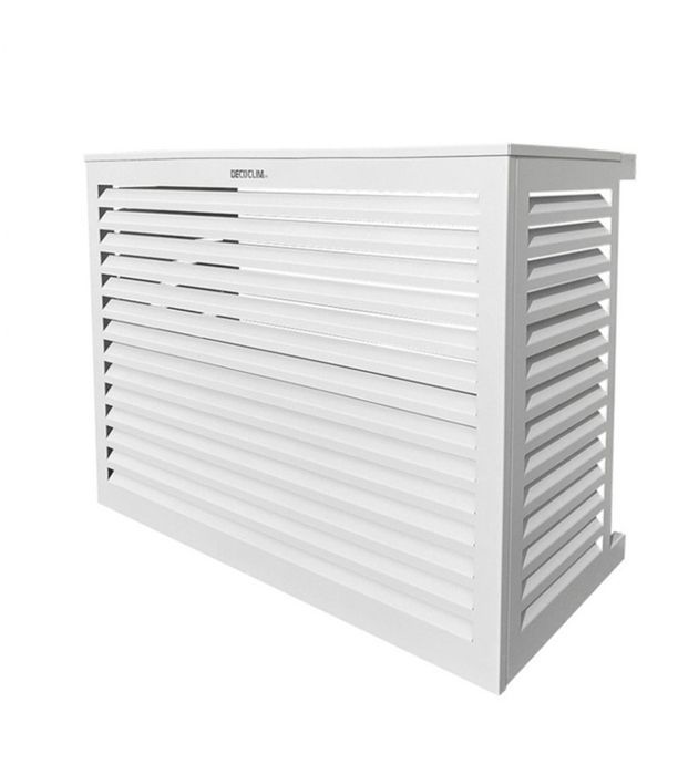 Klimaanlæg/varmepumpedæksel, hvid aluminium, størrelse XL