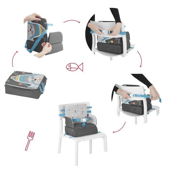 Seggiolino auto rialzato da viaggio Badabulle Yummy - Universale - Leggero - Da 6 a 36 mesi