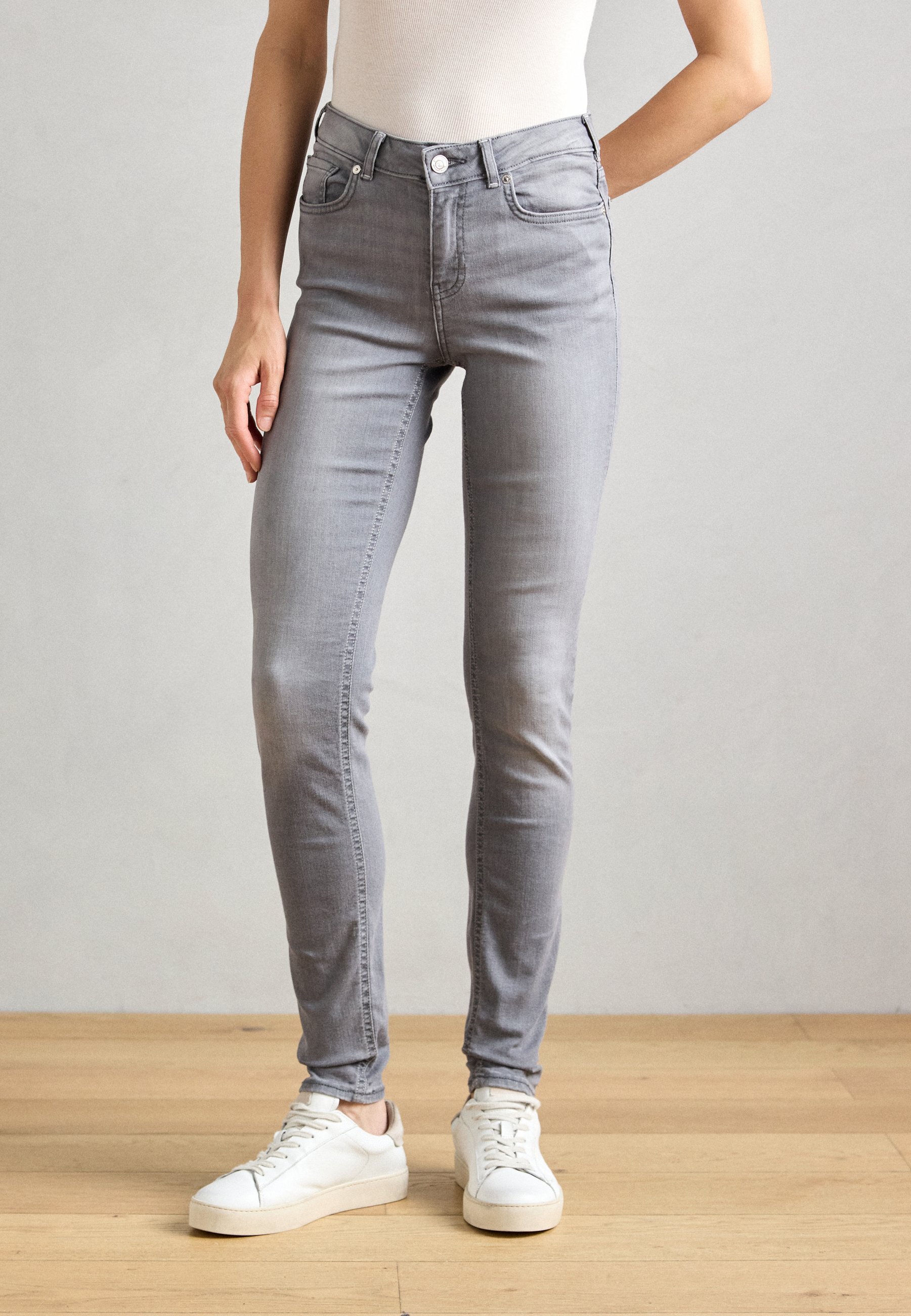 Scotch & Soda CORE BOHEMIENNE MID RISE - Jeans Skinny Fit - radici grigie