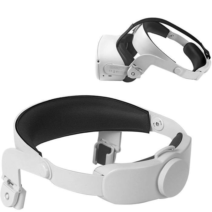 Casque de réalité virtuelle PASSIONOVA 26,5x22x8,4cm Accessoire réglable monté sur la tête espace 3D Équipement non inclus blanc