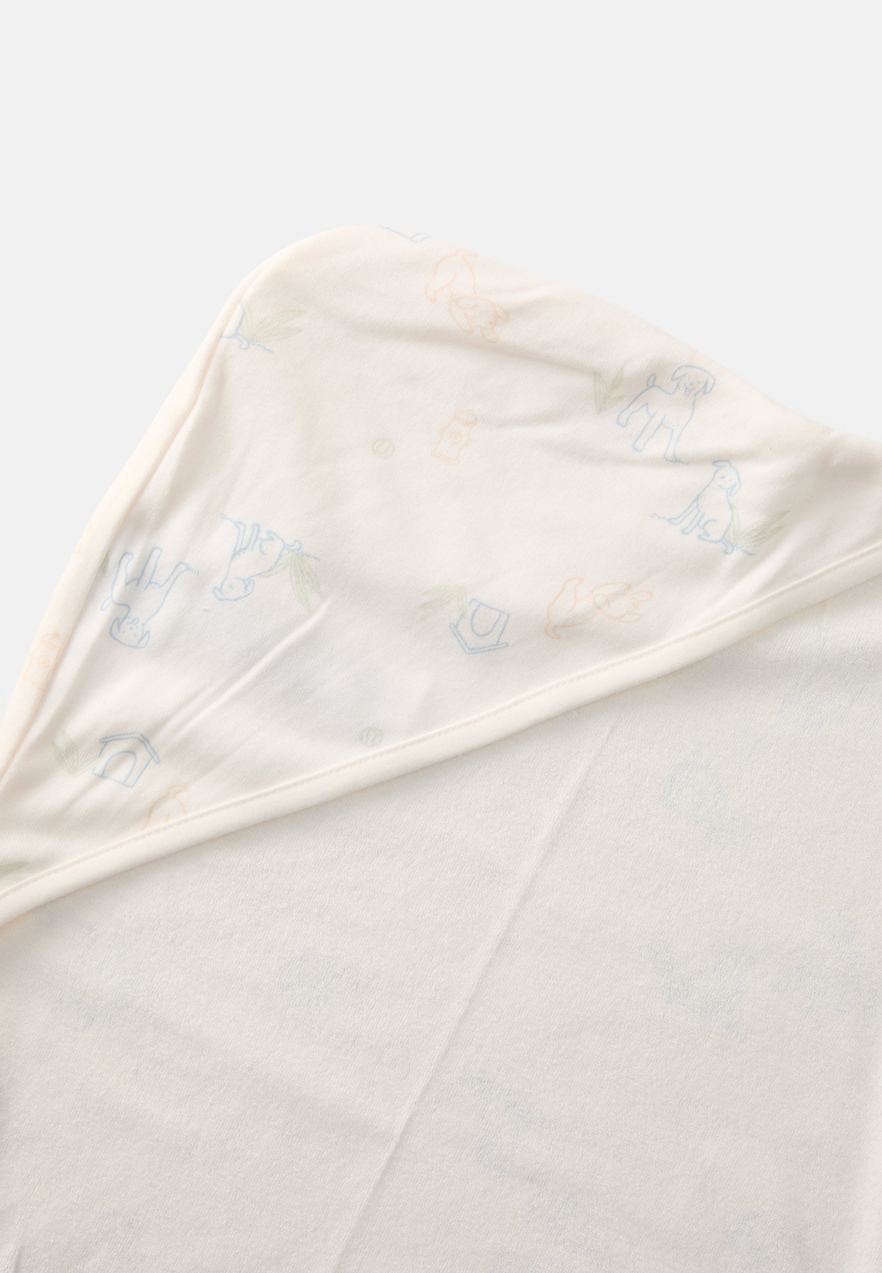 Carter's BADHANDDOEKEN UNISEX 2-PACK - Badhanddoek - gebroken wit/lichtblauw