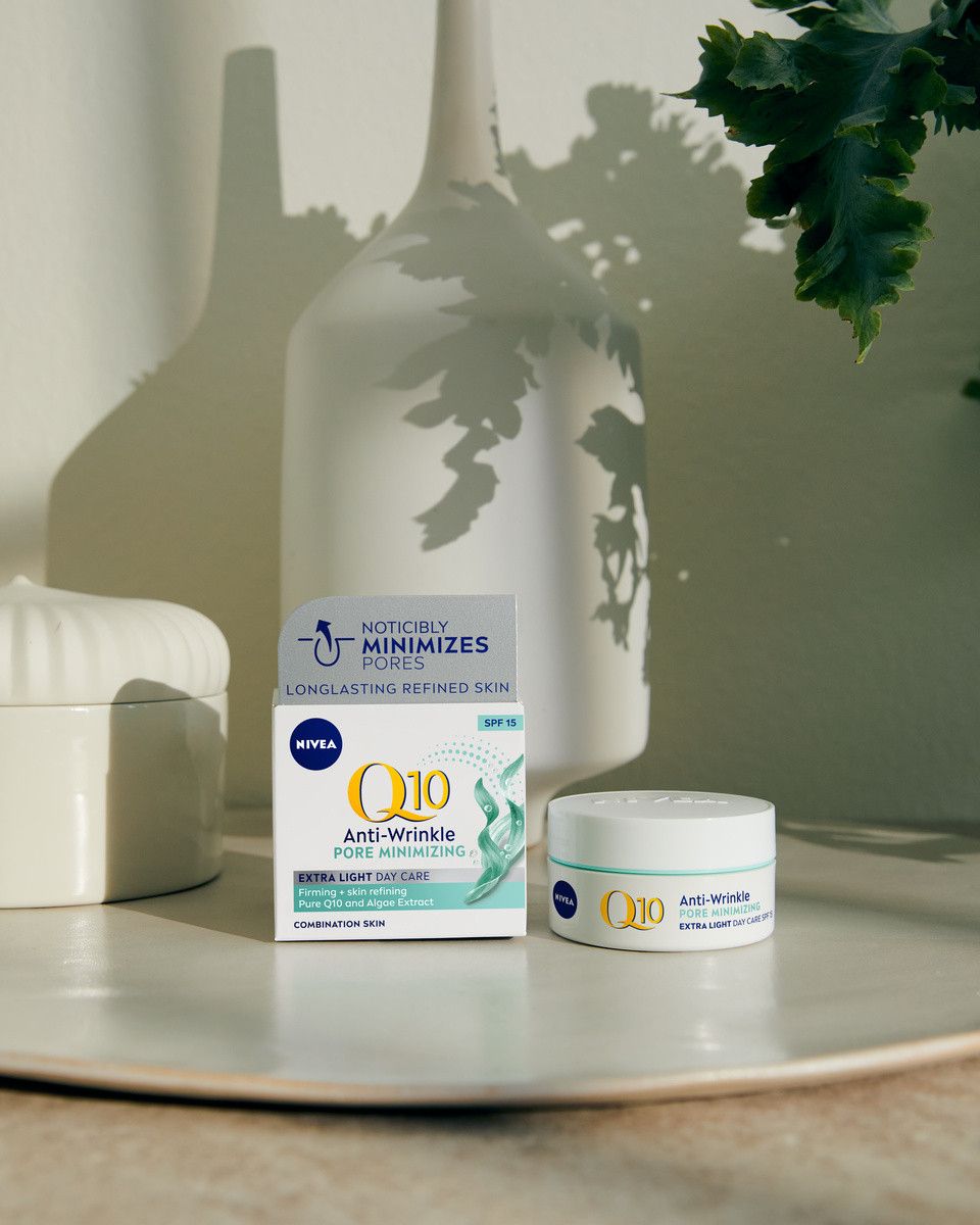 Q10 Power dienas krēms SPF 15 pretgrumbu līdzeklis, kas samazina poras Pretgrumbu un novecošanās aizkavēšanas krēmi