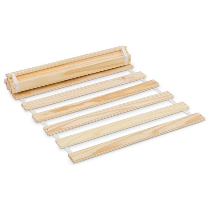 Base de cama de madera maciza de 70x140 cm con 11 listones, sin marco, para cama individual infantil.