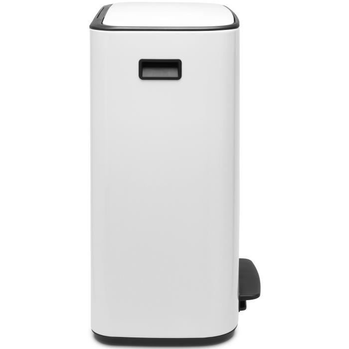 Poubelle Bo BRABANTIA - A pédale - Avec 1 seau intérieur - 60 L - Blanc