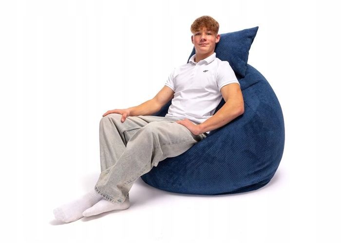 Sillón tipo puf Ecopuf - Sillón, sofá, cojín de suelo, puf para interior/exterior - Azul