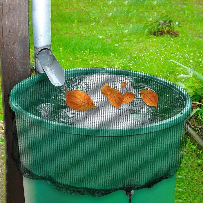 Schutzhüllen für Regenwassersammler, 3 Stück, 95 cm, mit Kordelzug, insekten- und staubdicht, Garten, Schwarz