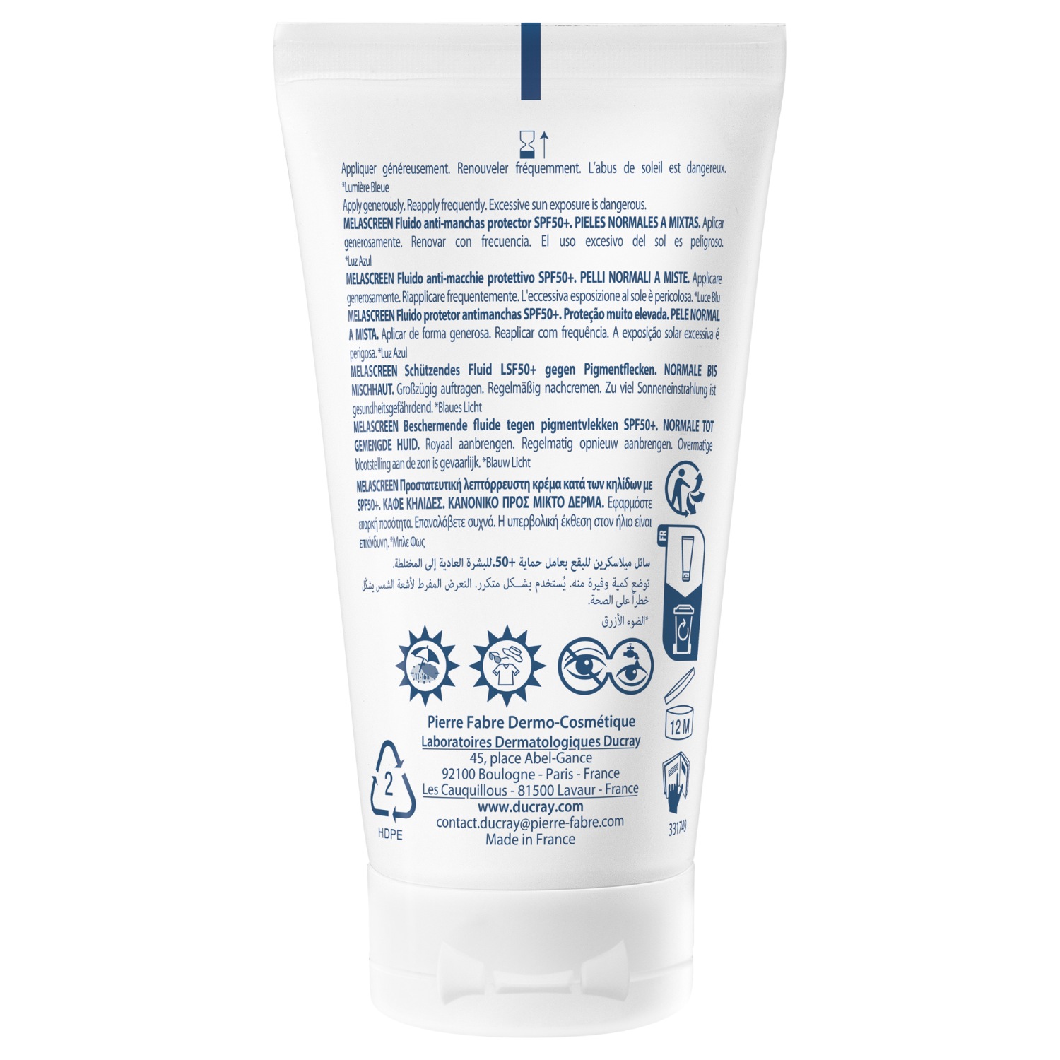 Crema antimacchie Ducray MELASCREEN Fluido protettivo antimacchie SPF 50+ - 50 ml