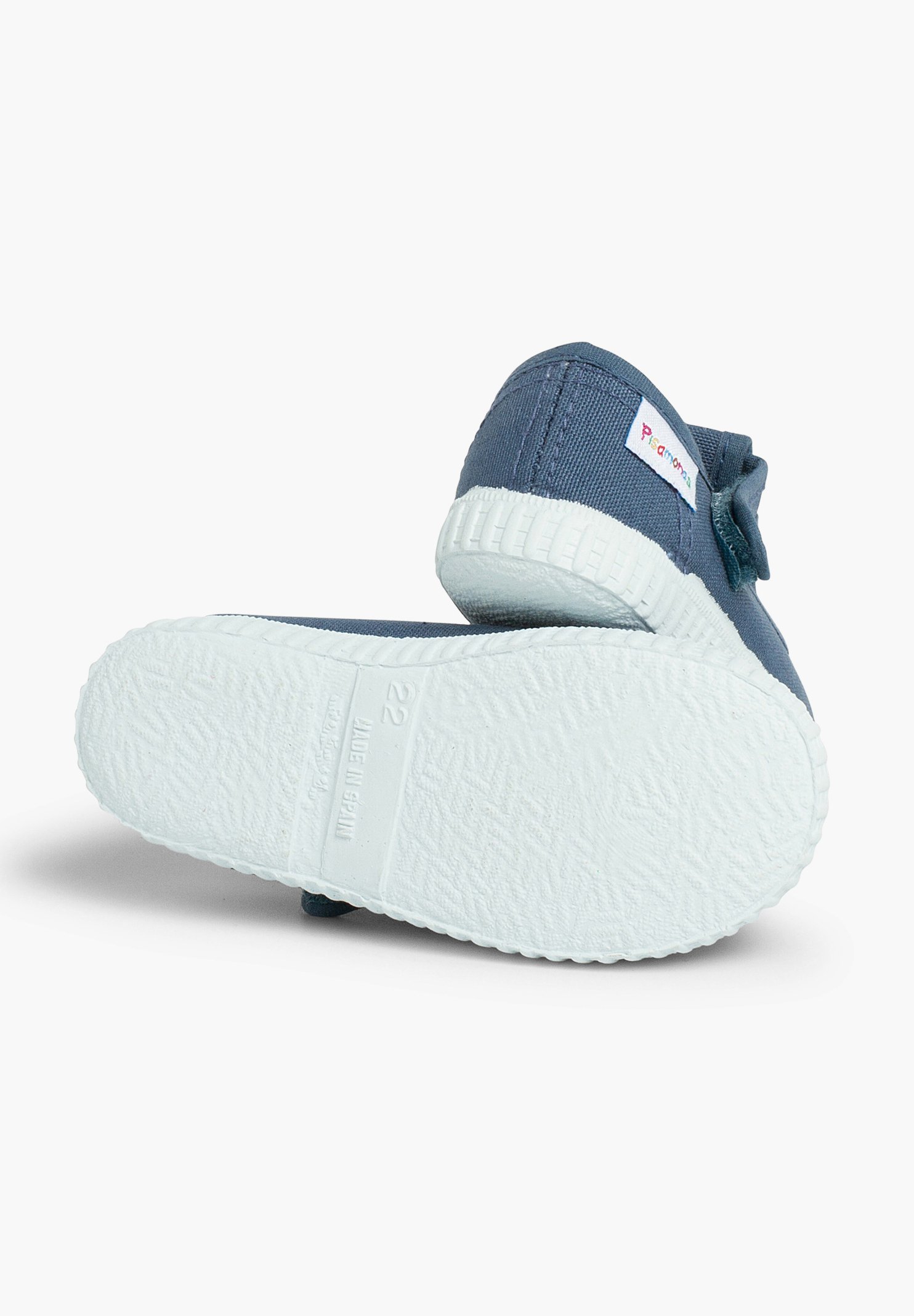 Pisamonas schoenen met klittenbandsluiting - denimblauw