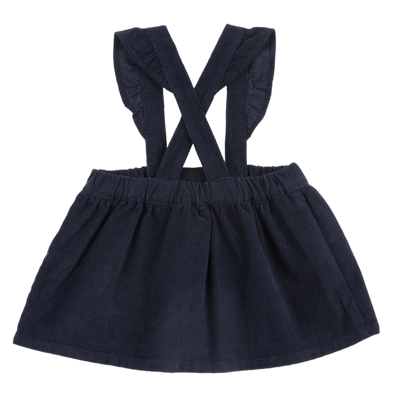 Marineblaue Cord-Latzhose