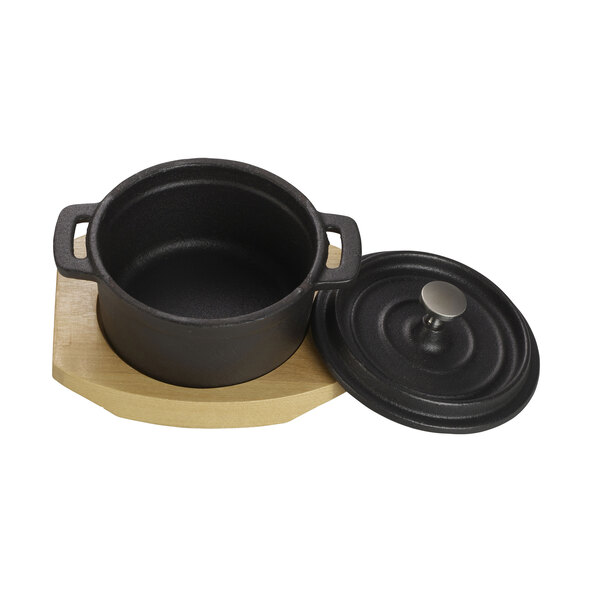 Mini cast iron saucepan, set of 4