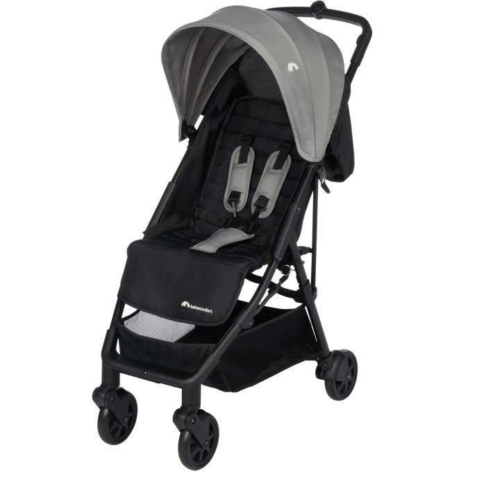 BEBECONFORT Poussette canne ultra compacte TEENY 3D,  4 roues, De la naissance à 4 ans environ (22kg), Tinted gray