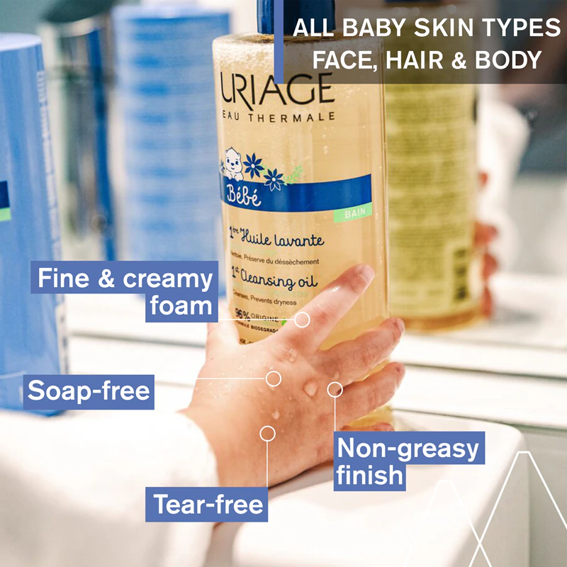 Uriage Bébé 1st Cleansing Oil, voedende en reinigende olie voor kinderen