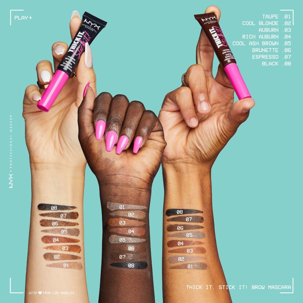 NYX Professional Makeup гел за обрве Pride Makeup маскара за обрве Thick it. Stick it! – 7 мл