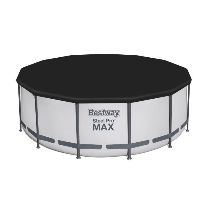 BESTWAY Above Ground Tubular Pool Kit - Steel Pro Max™ - 396 x 122 cm - Round (Includes pump, ladder, cover and cartridge)