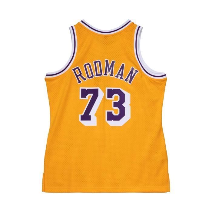 Camisa - Los Angeles Lakers - Dennis Rodman - 1998 - 100% Poliéster - Sem Mangas - Amarela
