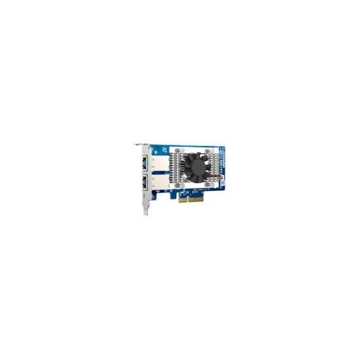 Carte réseau PCIe 10GbE - QNAP - QXG-10G2T-107 - Double port - Ultra-rapide - Latence réduite