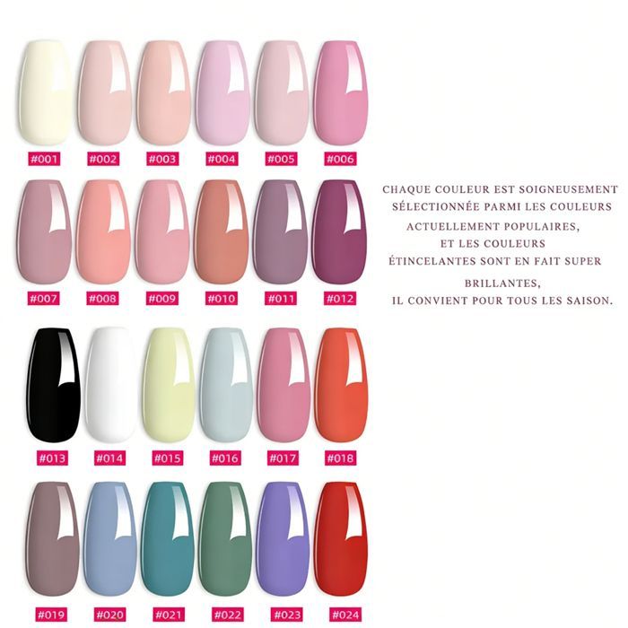 Set per nail art per principianti con 20 colori da 8 ml - ATELIX - Lampada UV per smalto, lampada UV per manicure, apparecchi per salone di bellezza, strumenti