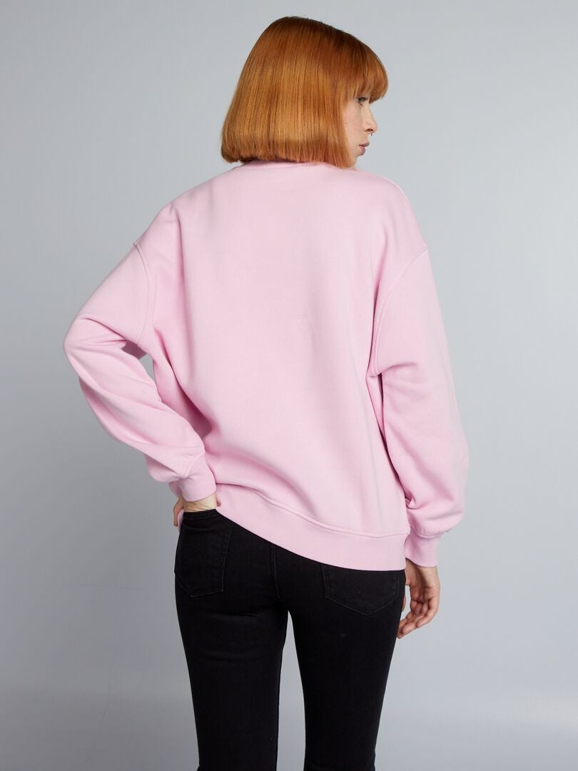 Moletom de lã estampado - ROSA