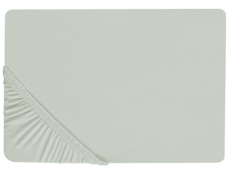 Bawełniane prześcieradło 160x200 cm jasnozielone