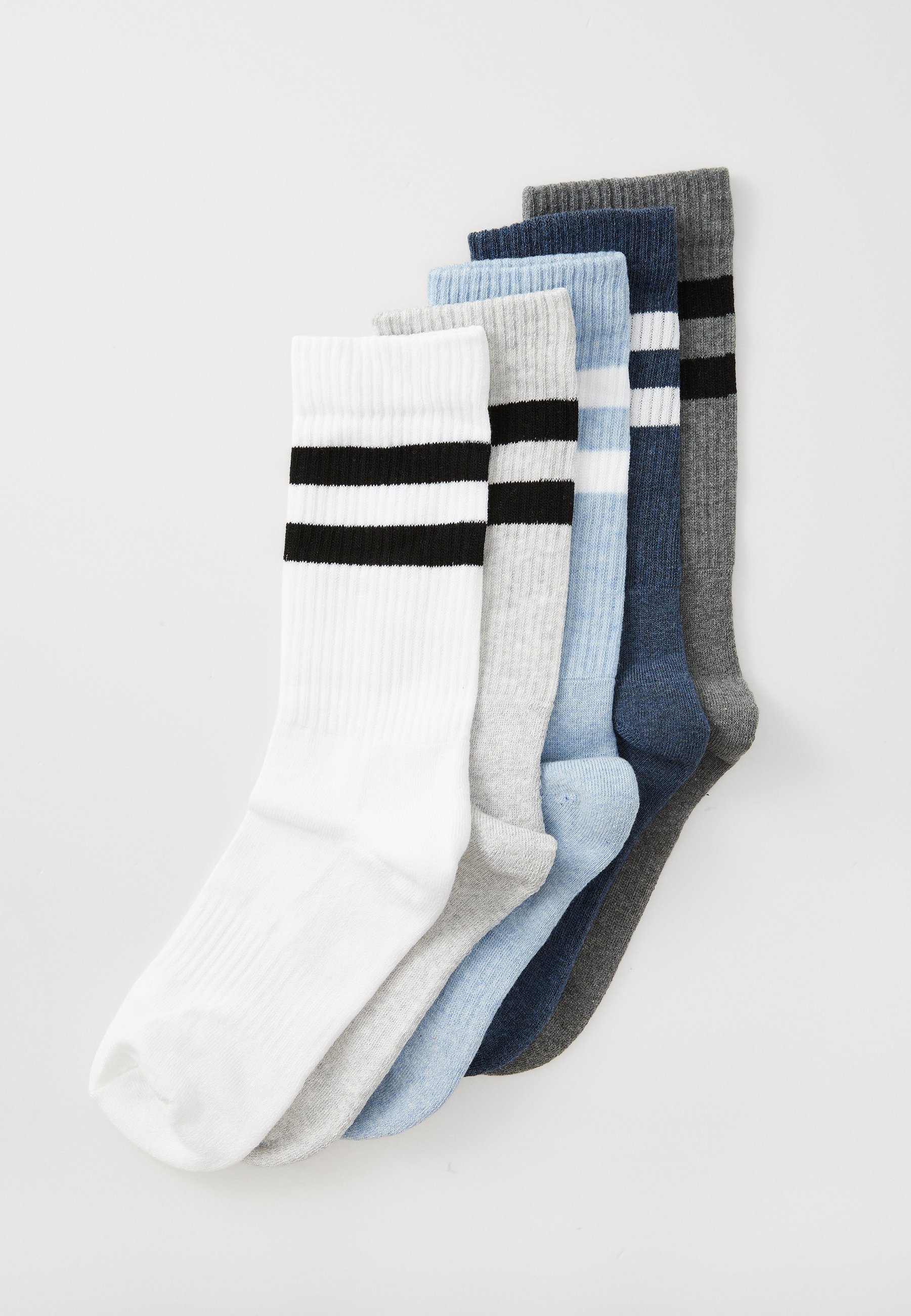 Pier One 5 PACK - Socks - blue/mottled grey/white