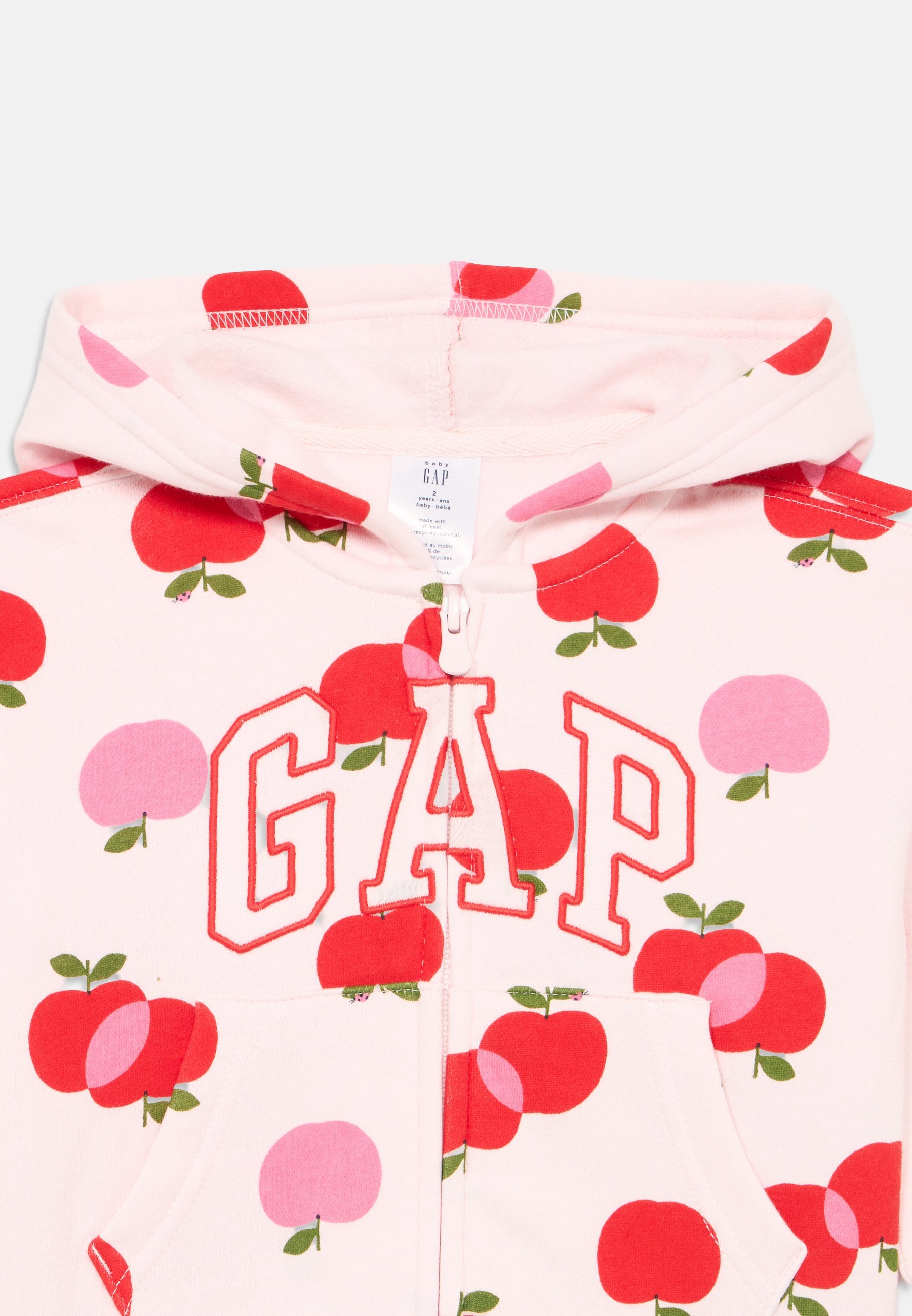 GAP LOGO VÄIKELAELINE TÜDRUK - Lukuga dressipluus - valge/punane